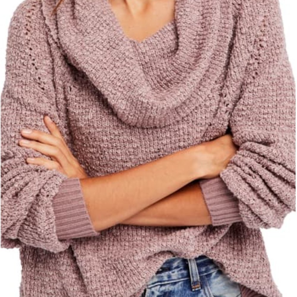 Free People Mauve By Your Side Sweater XS - Picture 6 of 6